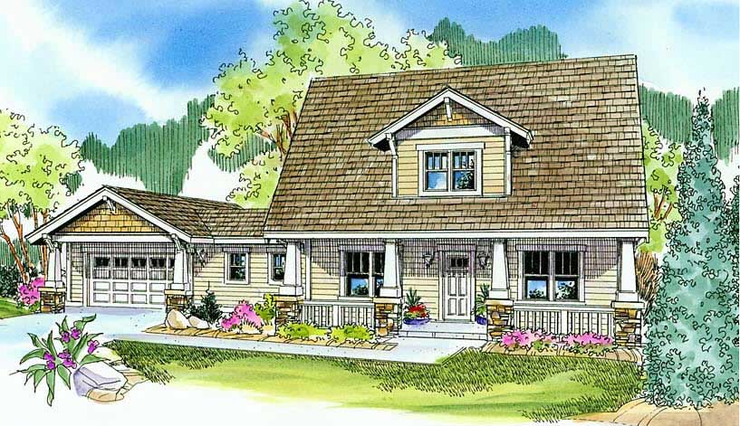 3-Bedroom, 2451 Sq Ft Cape Cod Home Plan - 108-1113 - Main Exterior