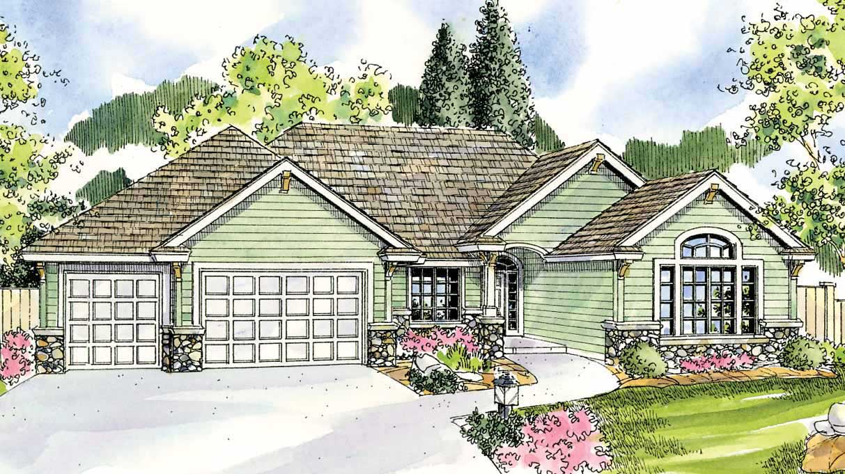 3-Bedroom, 2700 Sq Ft European House Plan - 108-1117 - Front Exterior
