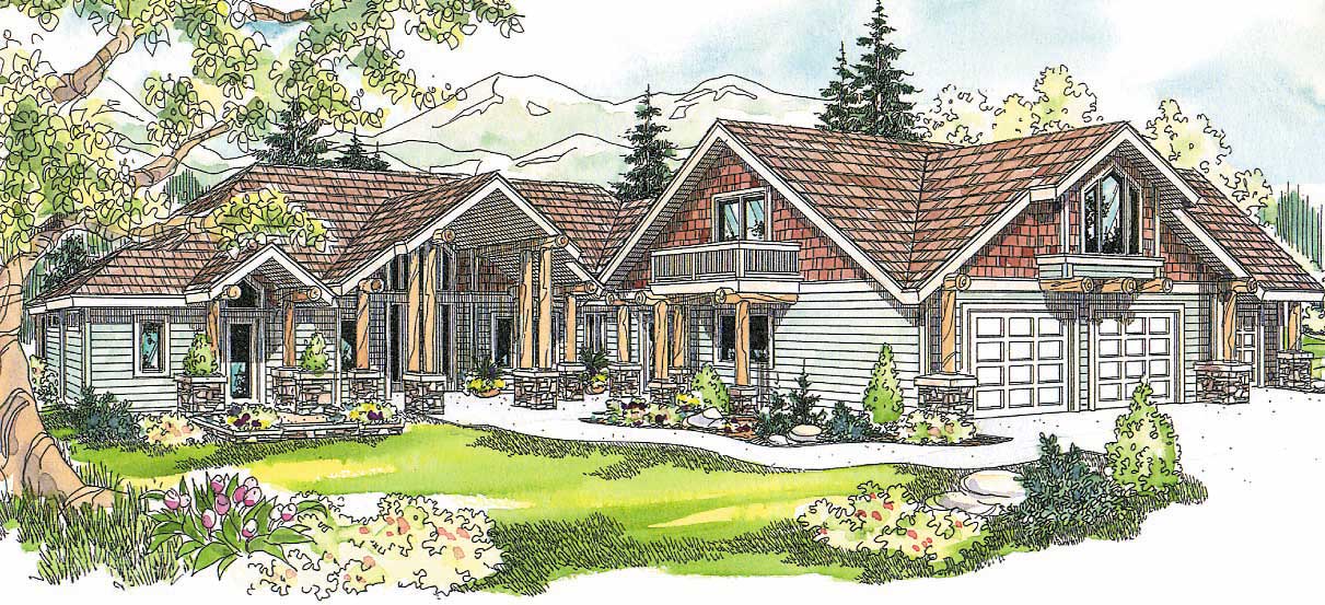 4-Bedroom, 4232 Sq Ft Craftsman Home Plan - 108-1124 - Main Exterior