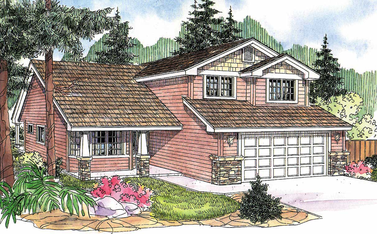 4-Bedroom, 2015 Sq Ft Craftsman Home Plan - 108-1138 - Main Exterior