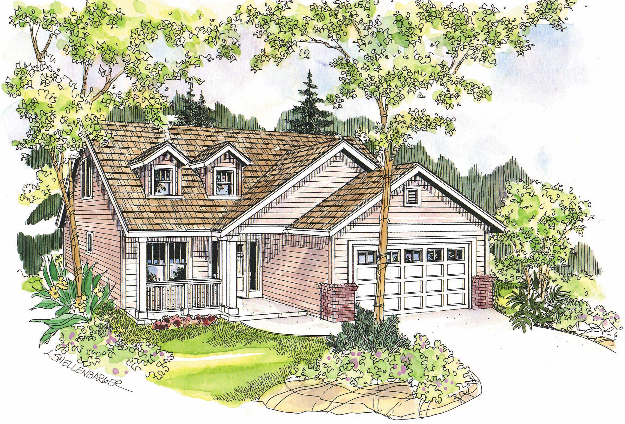3-Bedroom, 1638 Sq Ft Contemporary Home Plan - 108-1148 - Main Exterior