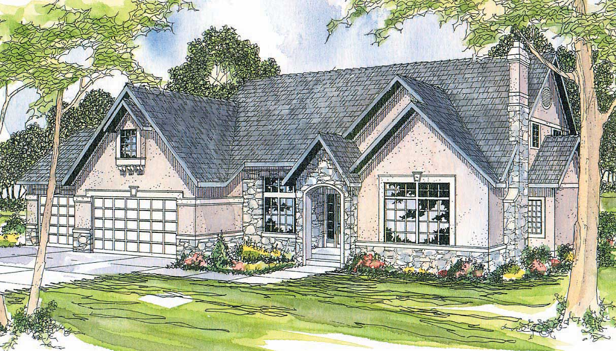 3-Bedroom, 3040 Sq Ft European Home Plan - 108-1156 - Main Exterior