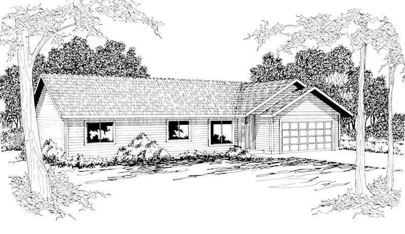 4-Bedroom, 1620 Sq Ft Ranch Home Plan - 108-1189 - Main Exterior