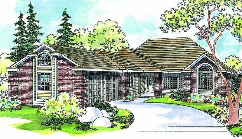 3-Bedroom, 2383 Sq Ft Ranch Home Plan - 108-1227 - Main Exterior