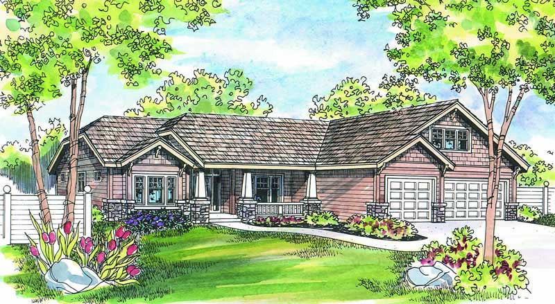 4-Bedroom, 2432 Sq Ft Craftsman Home Plan - 108-1259 - Main Exterior