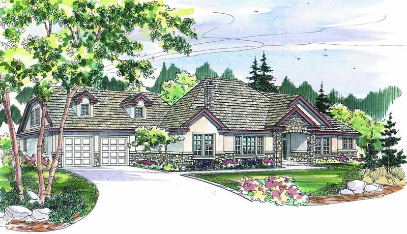 5-Bedroom, 4159 Sq Ft European Home Plan - 108-1264 - Main Exterior