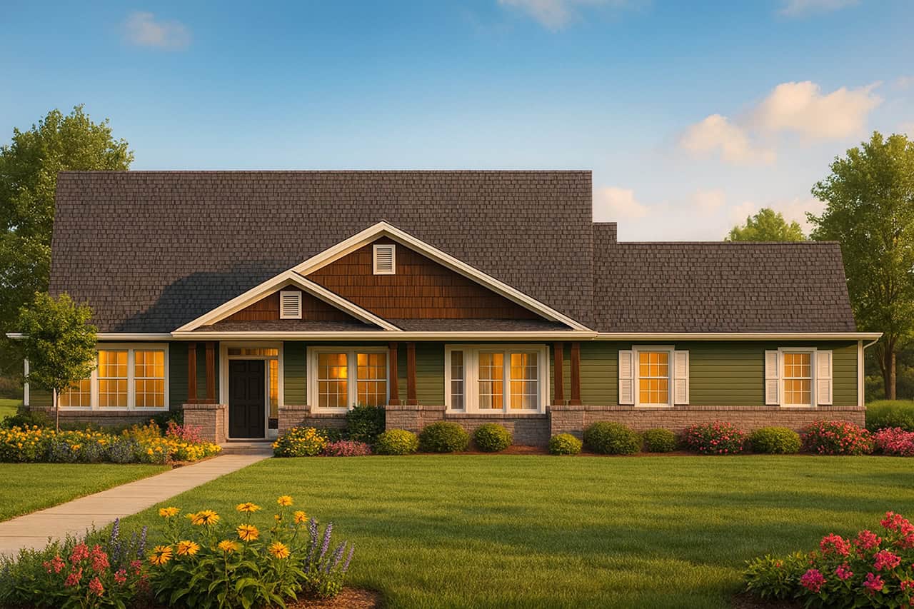 4-Bedroom, 2591 Sq Ft Country Home Plan - 108-1266 - Main Exterior