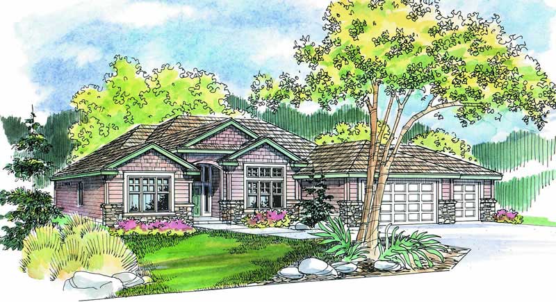 4-Bedroom, 2326 Sq Ft Ranch Home Plan - 108-1269 - Main Exterior