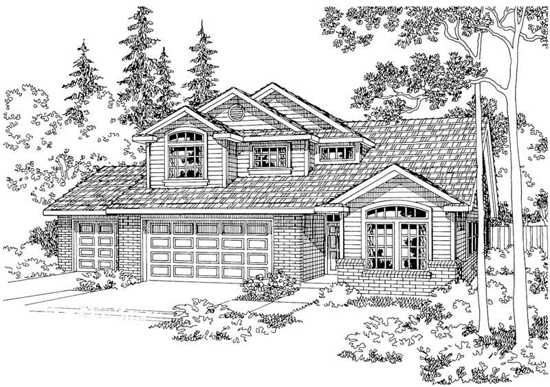 3-Bedroom, 2365 Sq Ft Traditional Home Plan - 108-1292 - Main Exterior