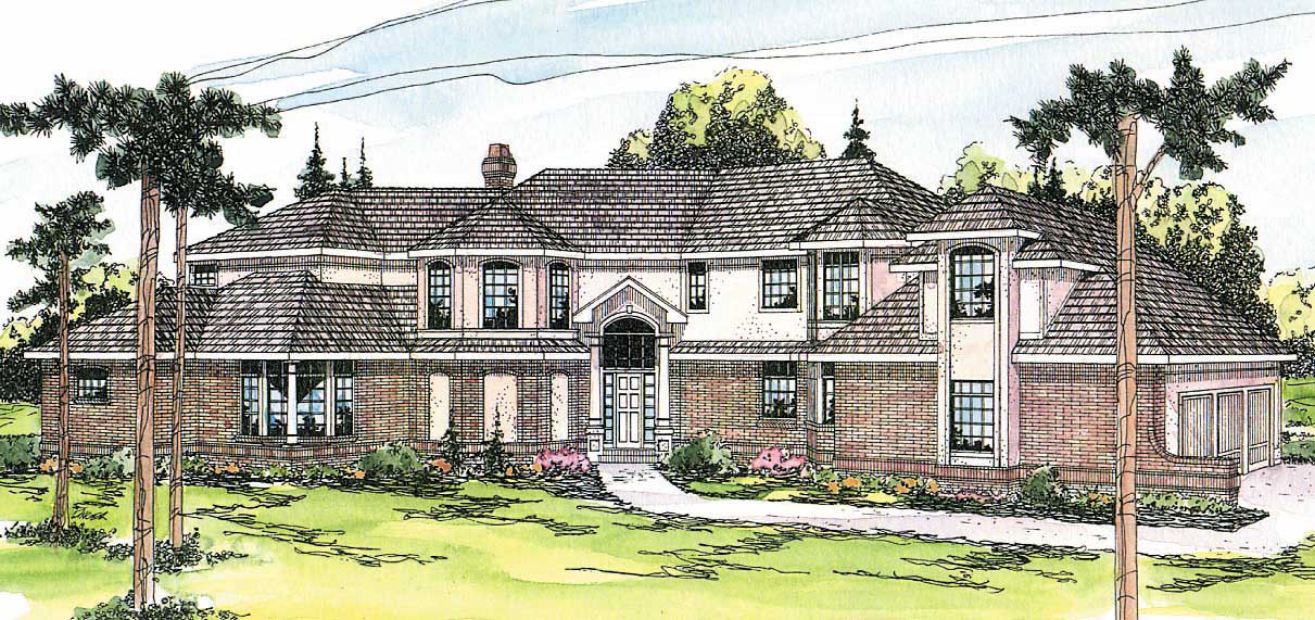 4-Bedroom, 4147 Sq Ft Tudor Home Plan - 108-1305 - Main Exterior