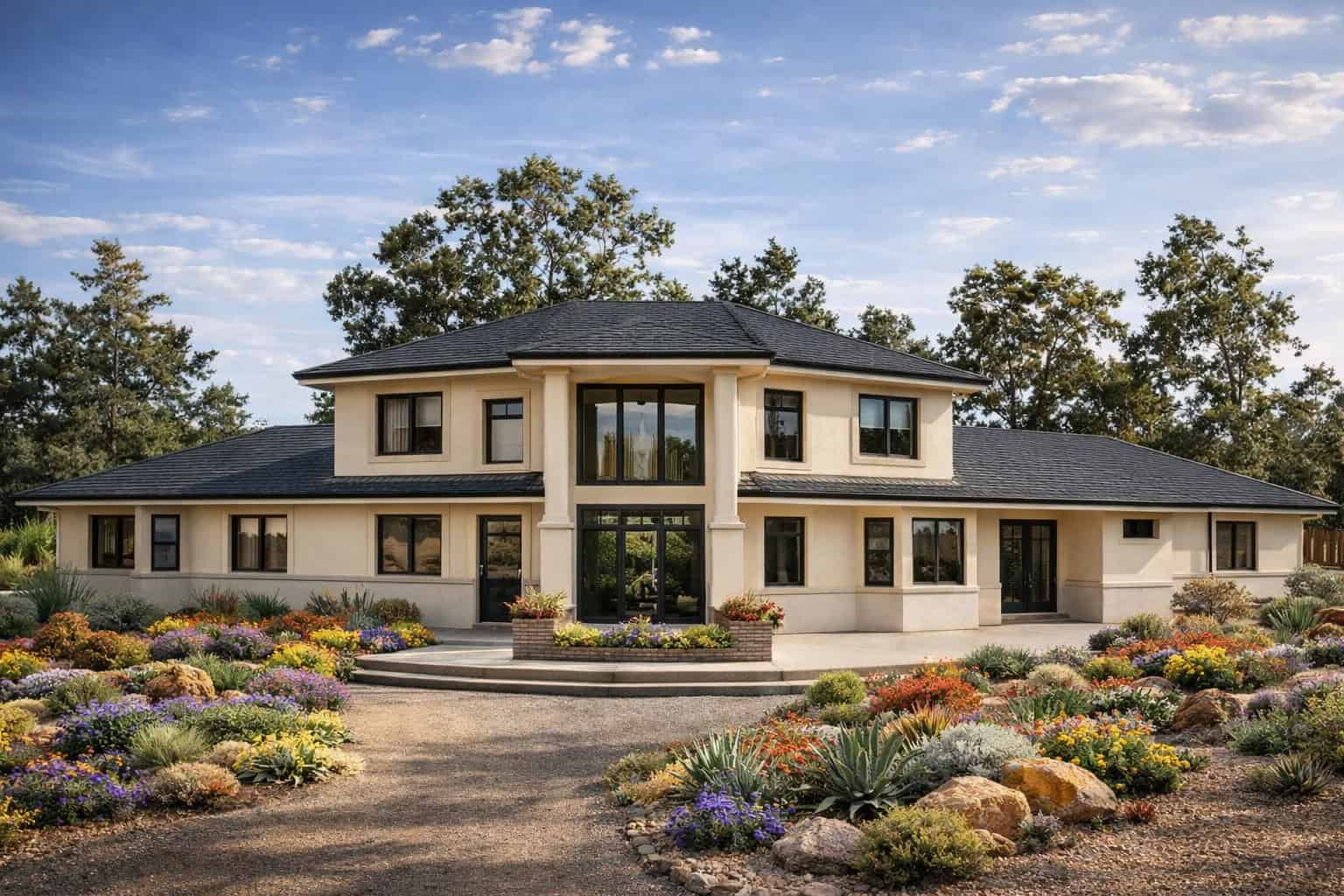 4-Bedroom, 3015 Sq Ft Contemporary House - Plan #108-1441 - Front Exterior