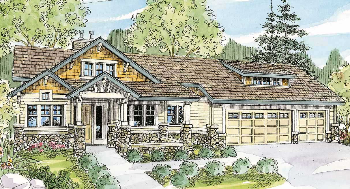 3-Bedroom, 4090 Sq Ft Craftsman House Plan - 108-1478 - Front Exterior