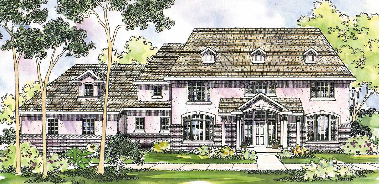 4-Bedroom, 4022 Sq Ft Colonial Home Plan - 108-1512 - Main Exterior