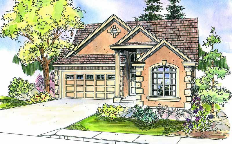 3-Bedroom, 2011 Sq Ft Southwest Home Plan - 108-1566 - Main Exterior