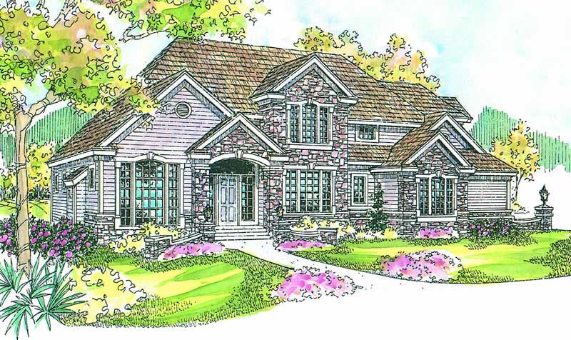 4-Bedroom, 4862 Sq Ft European Home Plan - 108-1569 - Main Exterior