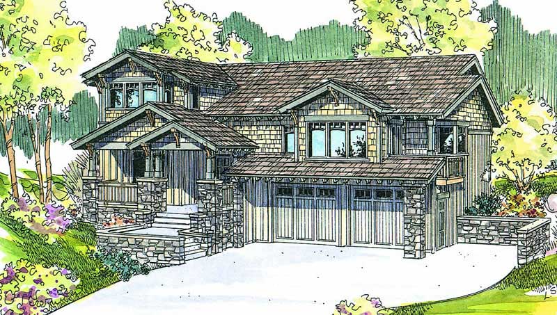 3-Bedroom, 3224 Sq Ft Ranch House Plan - 108-1580 - Front Exterior