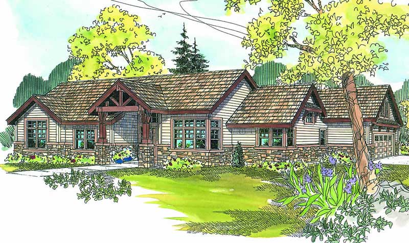 3-Bedroom, 2523 Sq Ft Craftsman Home Plan - 108-1588 - Main Exterior