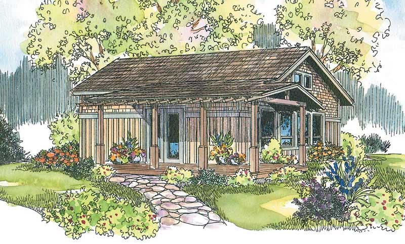 1-Bedroom, 960 Sq Ft Coastal Home - Plan #108-1592 - Main Exterior