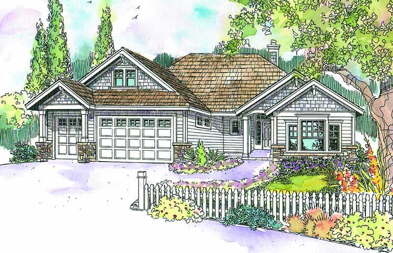 3-Bedroom, 2375 Sq Ft Craftsman House Plan - 108-1613 - Front Exterior