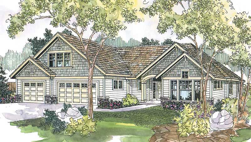 3-Bedroom, 2875 Sq Ft Craftsman Home Plan - 108-1624 - Main Exterior