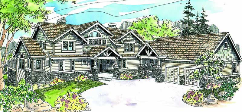 3-Bedroom, 3641 Sq Ft Ranch Home Plan - 108-1637 - Main Exterior