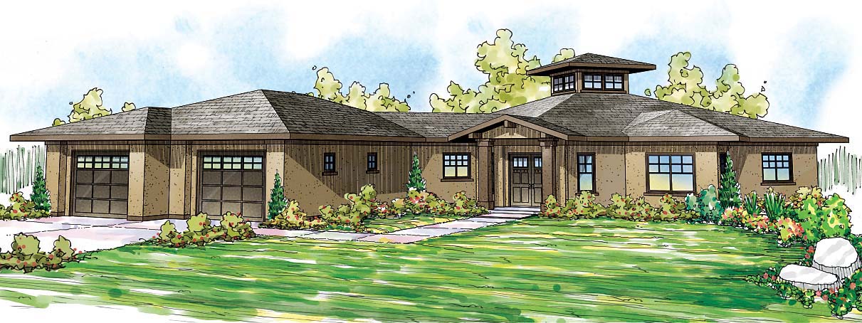3-Bedroom, 3248 Sq Ft Mediterranean Home Plan - 108-1704 - Main Exterior