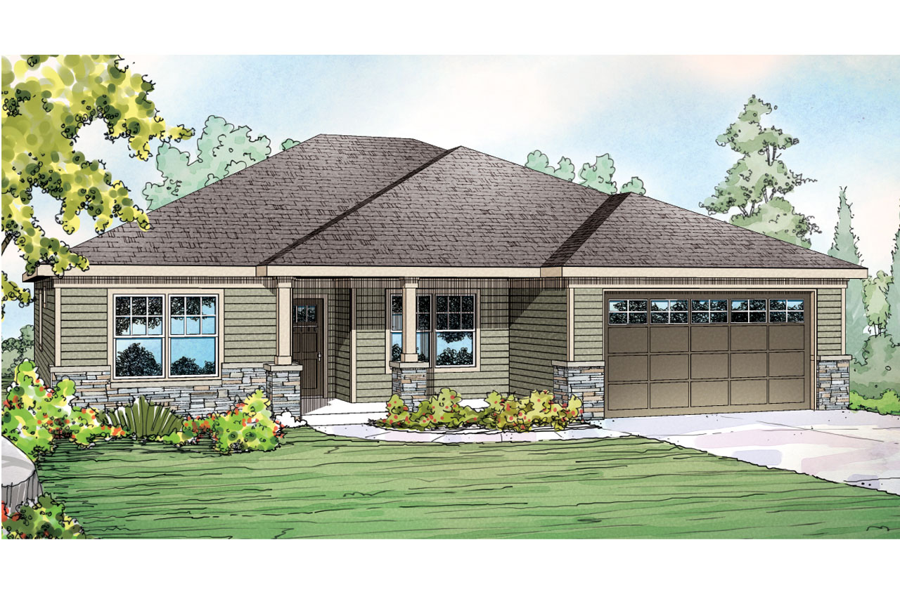 3-Bedroom, 1864 Sq Ft Ranch Home Plan - 108-1754 - Main Exterior