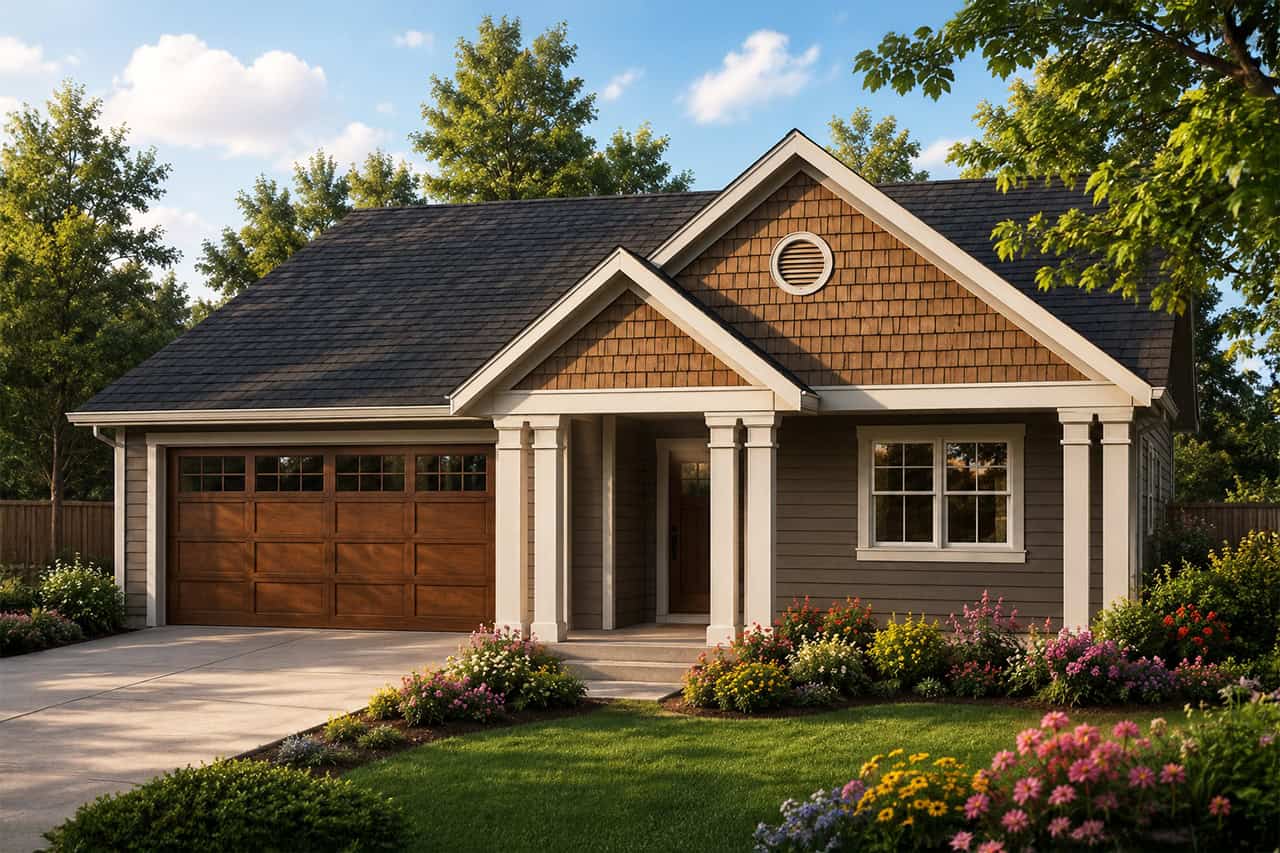3-Bedroom, 1603 Sq Ft Cottage Home Plan - 108-1757 - Main Exterior