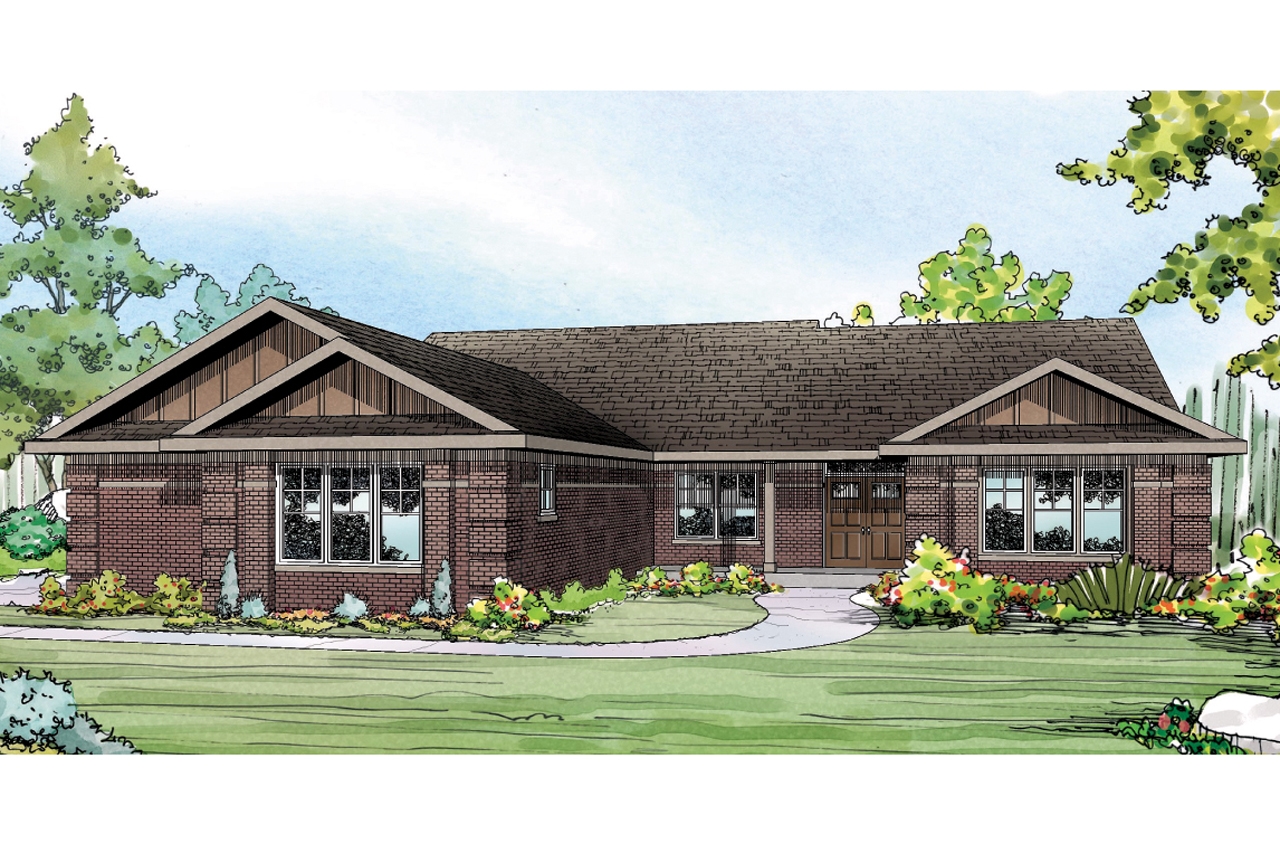 3-Bedroom, 2390 Sq Ft Ranch House Plan - 108-1760 - Front Exterior