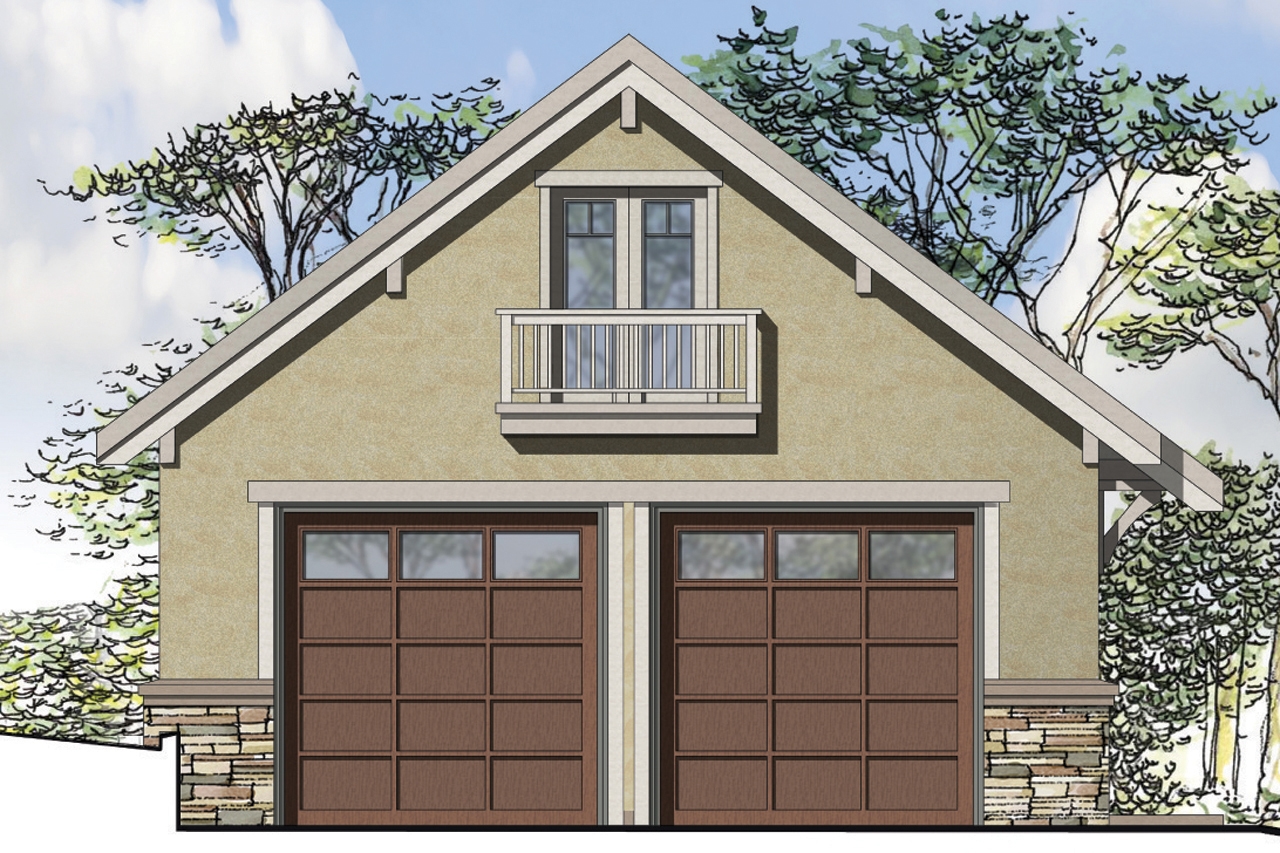 1298 Sq Ft European Garage Plan - 108-1780 - Main Exterior