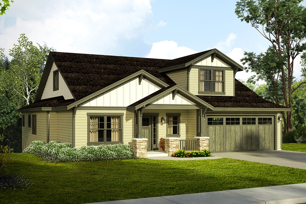 3-Bedroom, 2537 Sq Ft Craftsman House Plan - 108-1809 - Front Exterior