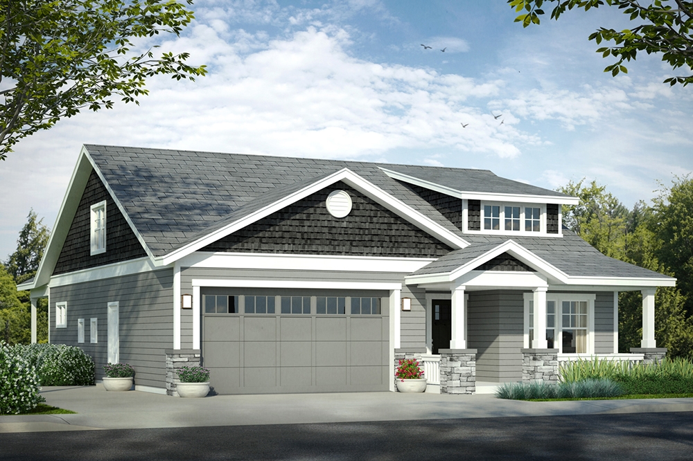 3-Bedroom, 1859 Sq Ft Cottage Home Plan - 108-1812 - Main Exterior