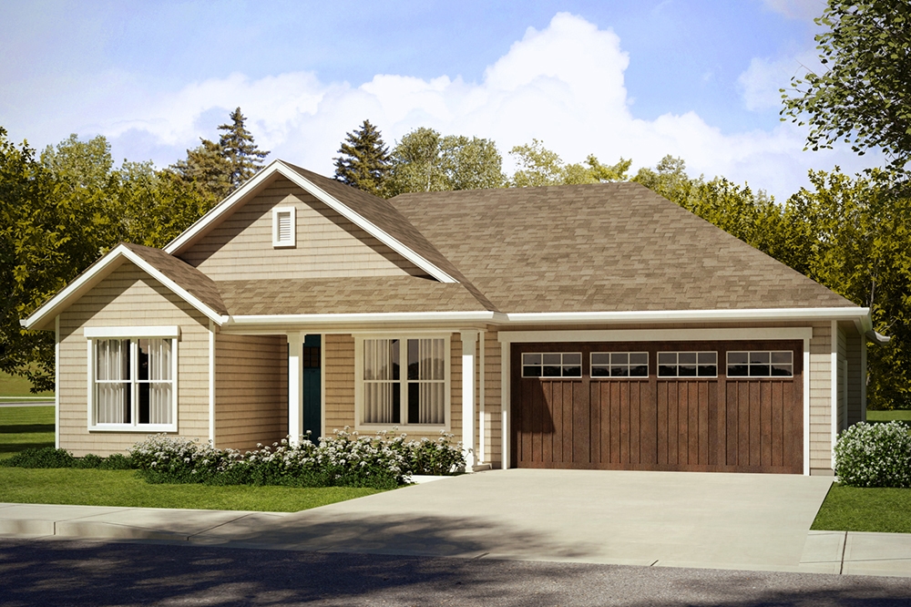 3-Bedroom, 1605 Sq Ft Ranch Home Plan - 108-1816 - Main Exterior