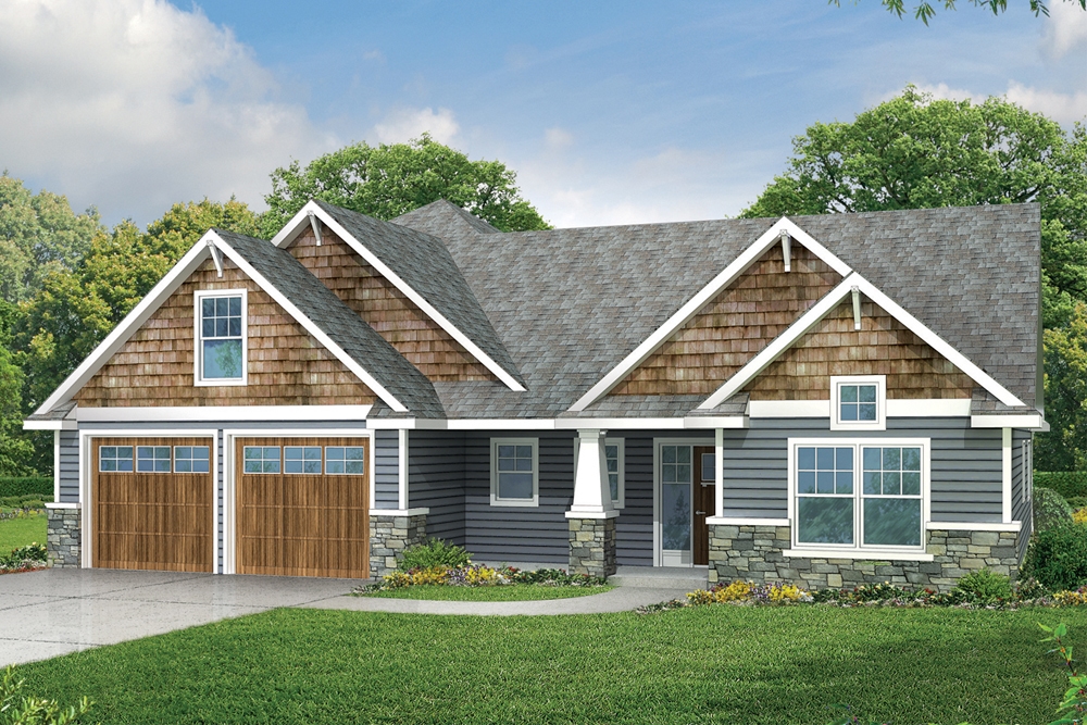3-Bedroom, 2236 Sq Ft Country House Plan - 108-1829 - Front Exterior