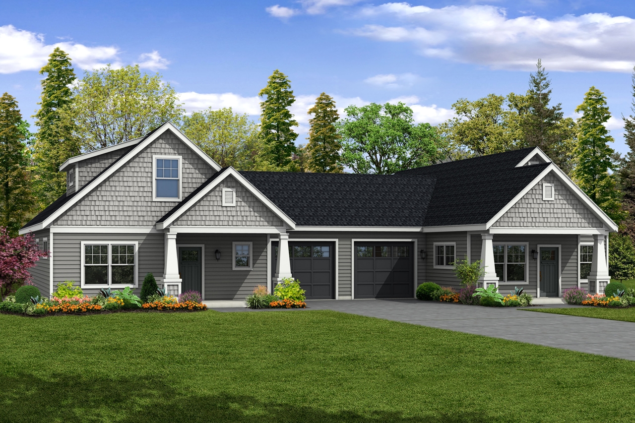 5-Bedroom, 2770 Sq Ft Multi-Unit House Plan - 108-1852 - Front Exterior