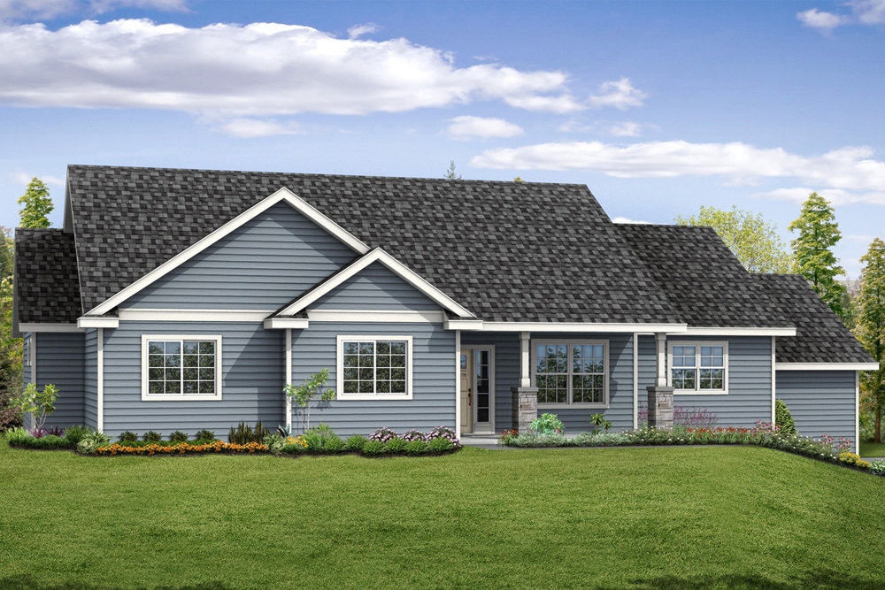 3-Bedroom, 1682 Sq Ft Country Home Plan - 108-1867 - Main Exterior