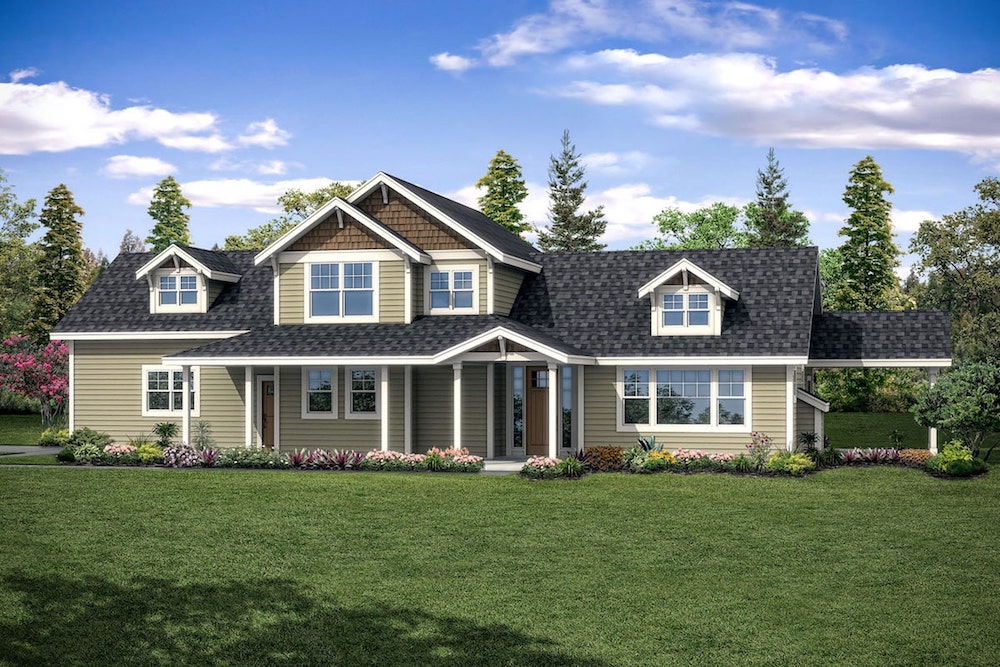 3-Bedroom, 1935 Sq Ft Country Home Plan - 108-1899 - Main Exterior