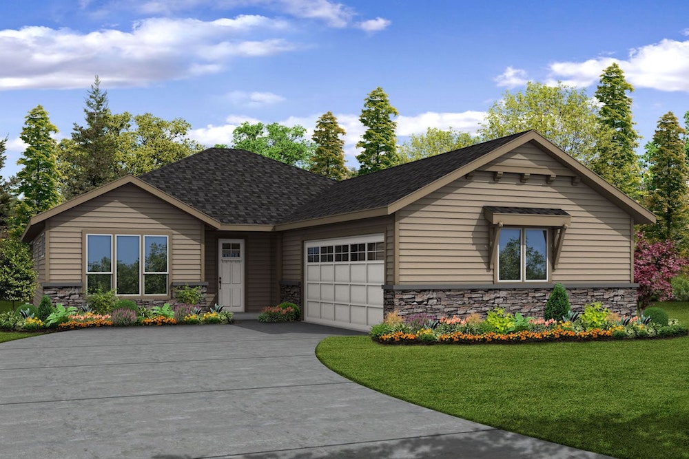 3-Bedroom, 2004 Sq Ft Ranch Home Plan - 108-1900 - Main Exterior