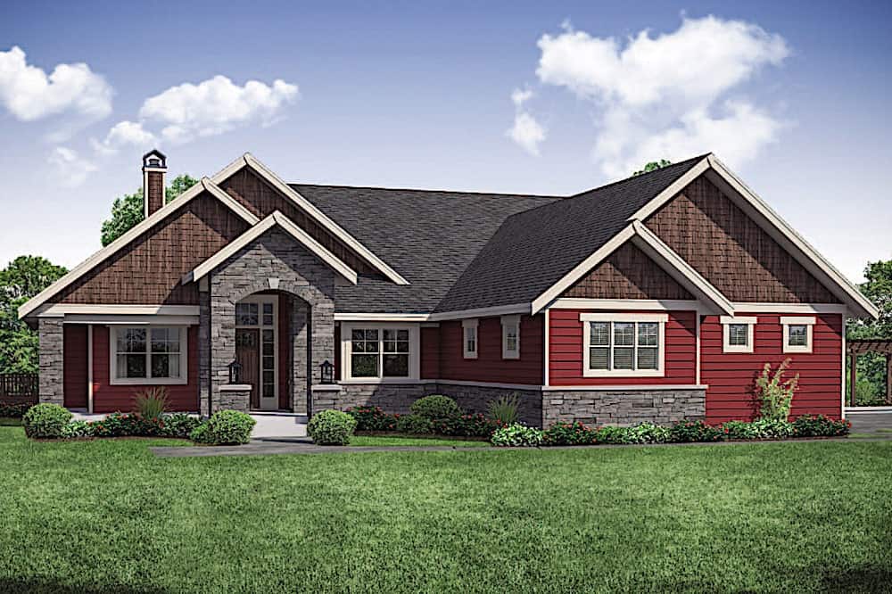 3-Bedroom, 3848 Sq Ft Ranch House - Plan #108-1911 - Front Exterior