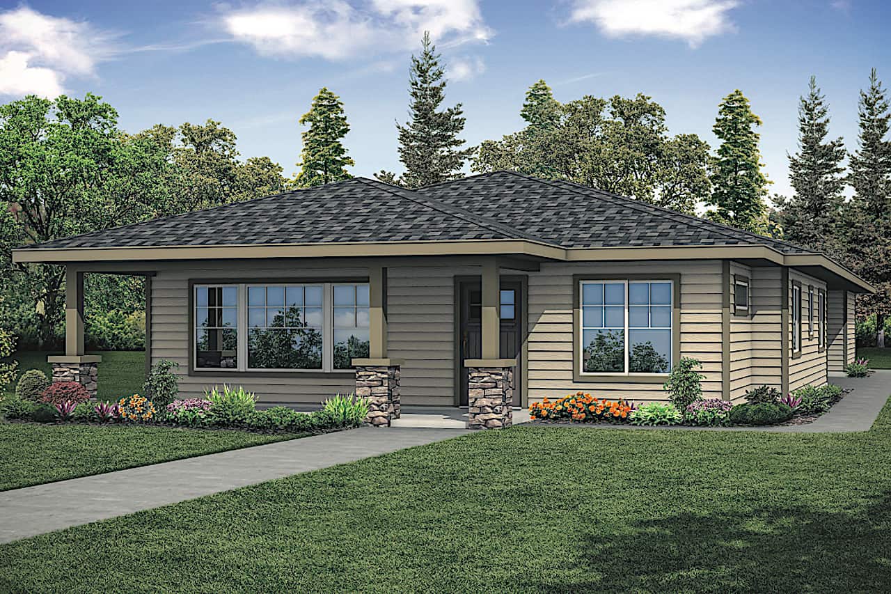 3-Bedroom, 2221 Sq Ft Ranch Home Plan - 108-1915 - Main Exterior