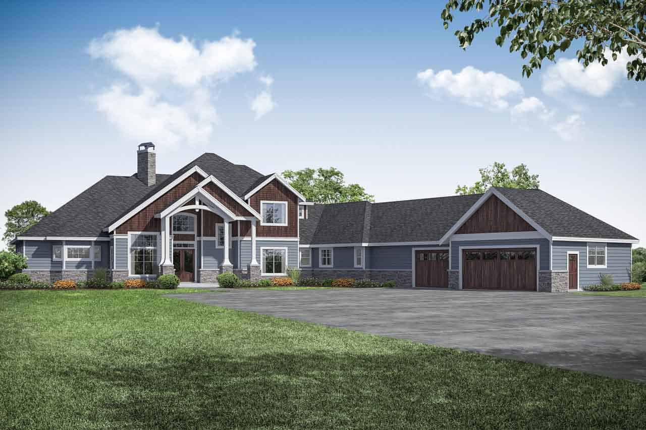 4-Bedroom, 5558 Sq Ft Craftsman Home - Plan #108-1940 - Main Exterior