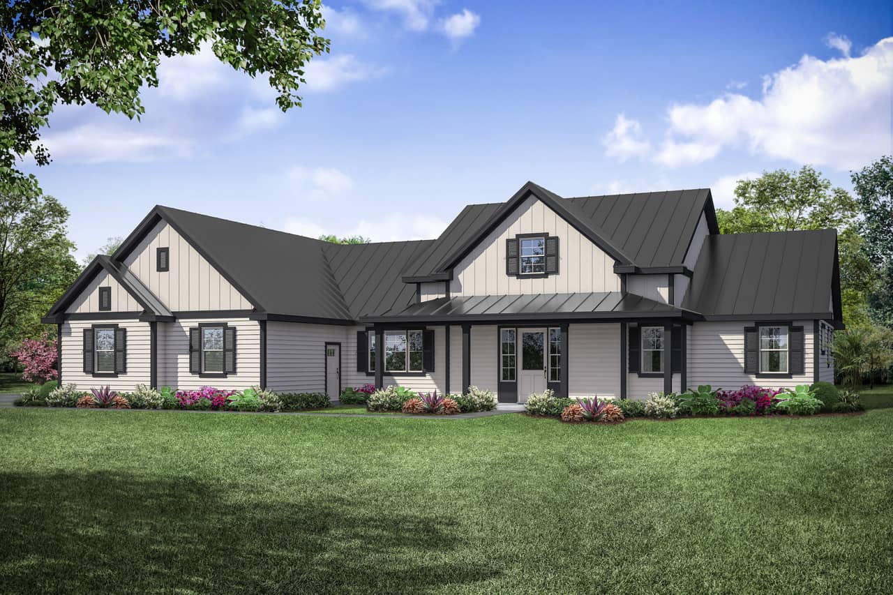 3-Bedroom, 2779 Sq Ft Ranch House - Plan #108-1942 - Front Exterior
