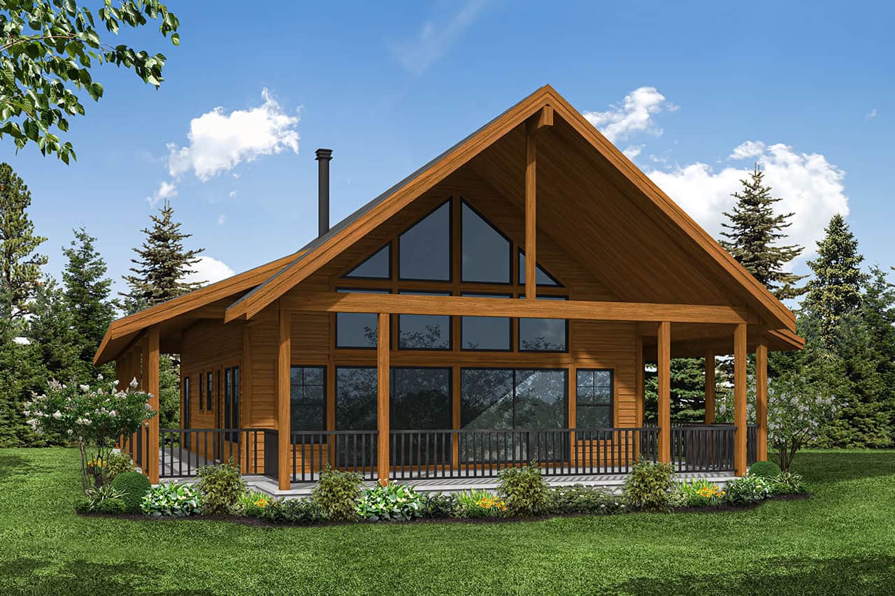 A Frame Home Plan - 2 Bedrms, 2.5 Baths - 1540 Sq Ft - #108-2140