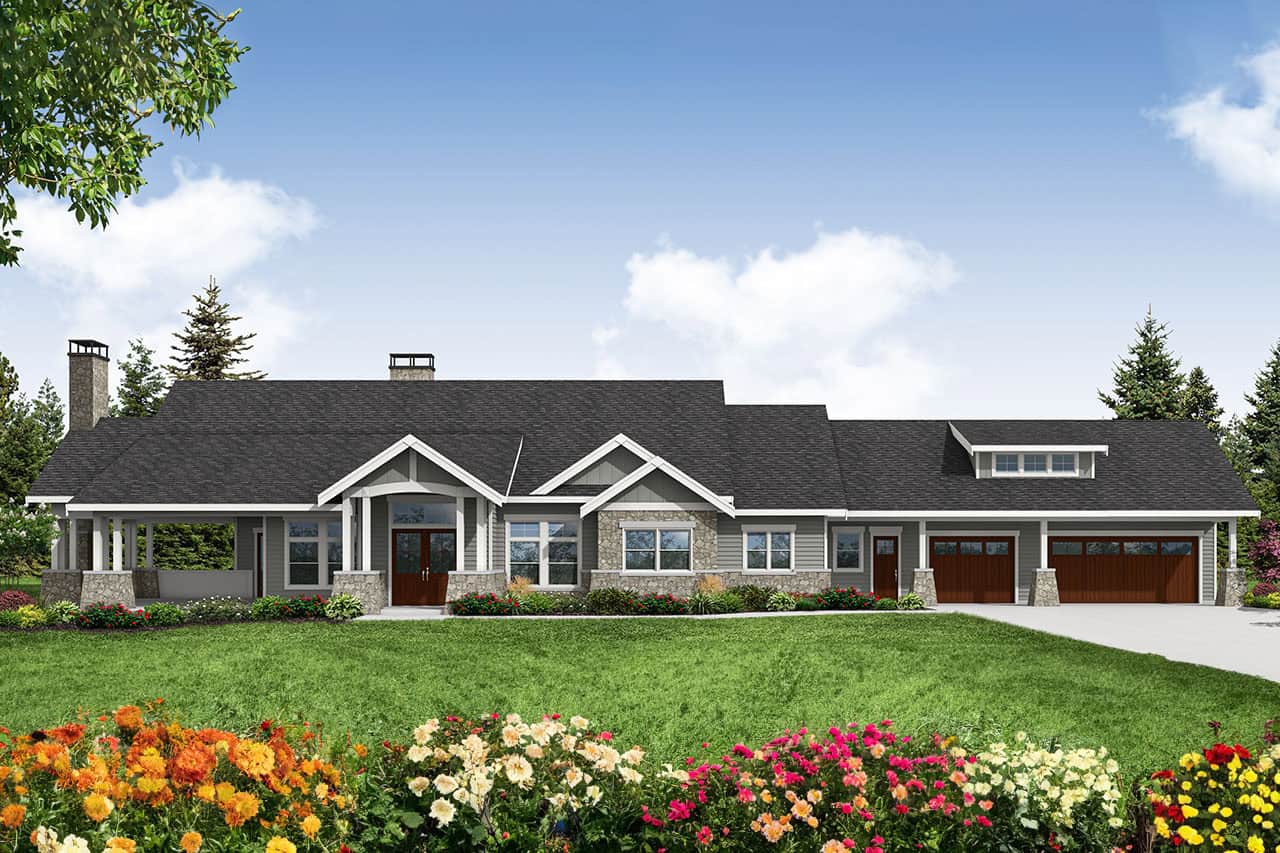 Craftsman Home Plan - 3 Bedrms, 2.5 Baths - 3045 Sq Ft - #108-2146