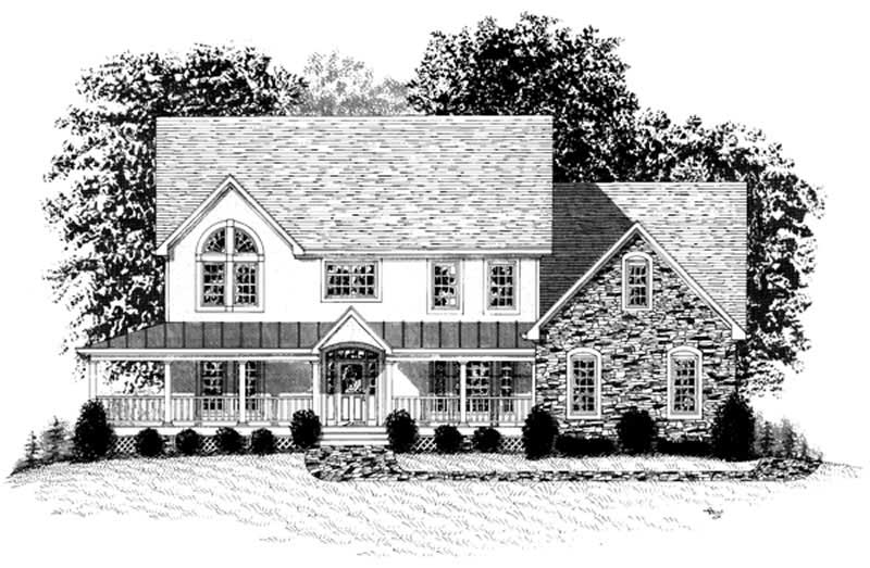 3-Bedroom, 3507 Sq Ft Country House Plan - 109-1043 - Front Exterior