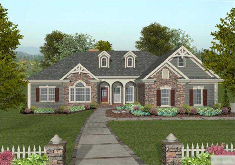 4-Bedroom, 2000 Sq Ft Craftsman Home Plan - 109-1046 - Main Exterior