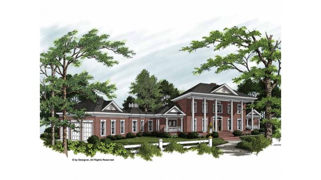 4-Bedroom, 3634 Sq Ft Georgian House Plan - 109-1069 - Front Exterior