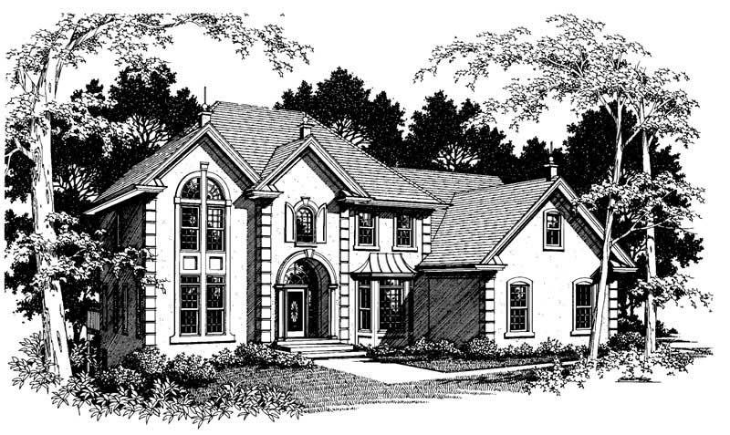 4-Bedroom, 2992 Sq Ft European Home Plan - 109-1073 - Main Exterior