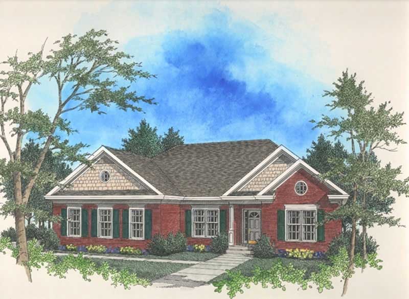 3-Bedroom, 1681 Sq Ft Ranch House Plan - 109-1090 - Front Exterior