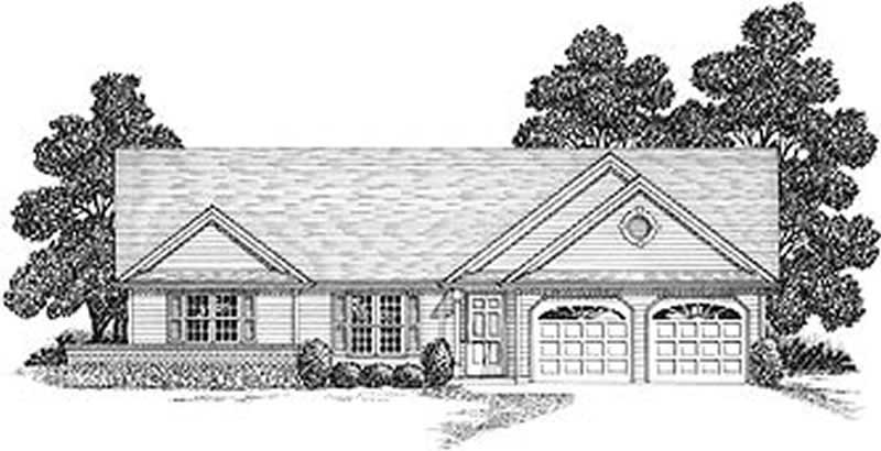 3-Bedroom, 1500 Sq Ft Ranch Home Plan - 109-1098 - Main Exterior
